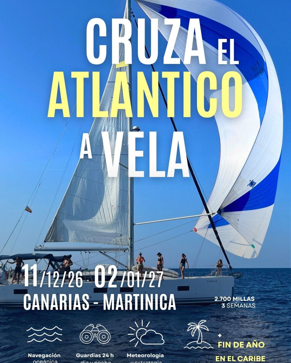 cruzar atlantico en velero allende los mares